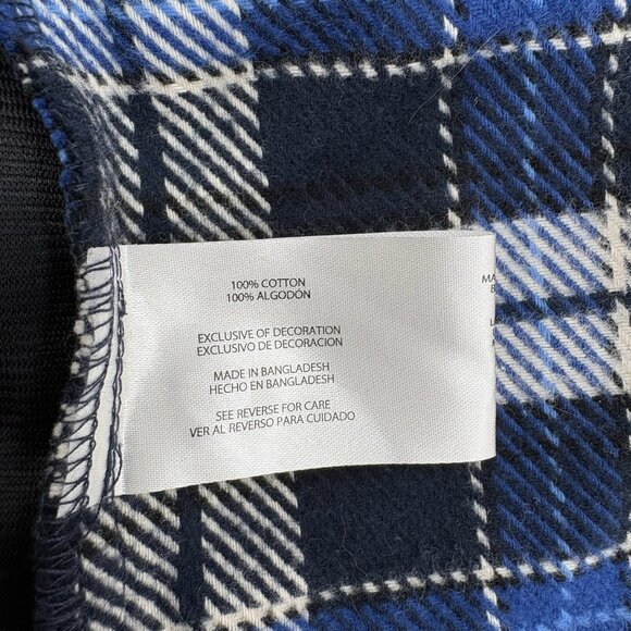Orvis Big Bear Shacket Shirt Jacket Heavyweight Flannel Plaid Blue Mens L - Picture 8 of 12